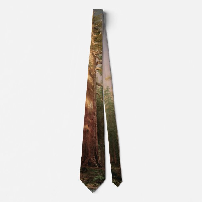 The Great Trees, Mariposa Grove, CA by Bierstadt Tie (Front)