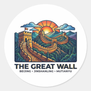 THE GREAT WALL CLASSIC ROUND STICKER