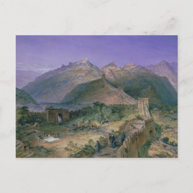 The Great Wall of China, 1886 (w/c) Postcard (Front)