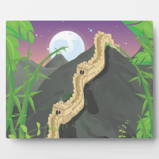 The Great Wall of China cartoon Plaque