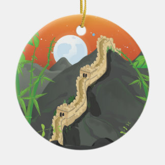 The Great Wall of China Ceramic Tree Decoration