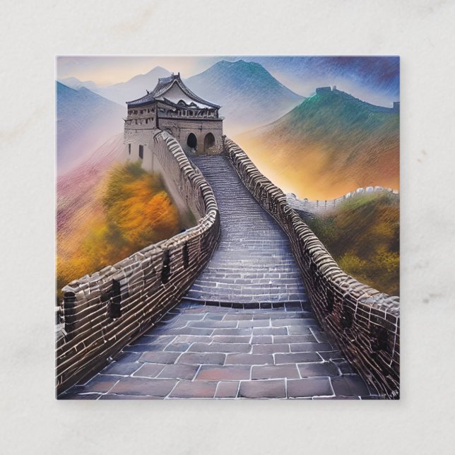 The Great Wall of China is one of the most iconic  Square Business Card (Front)