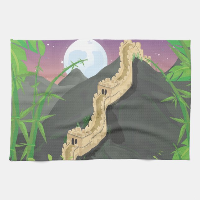 The Great Wall of China Tea Towel (Horizontal)