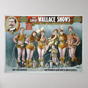 The Great Wallace Shows Vintage Circus Poster