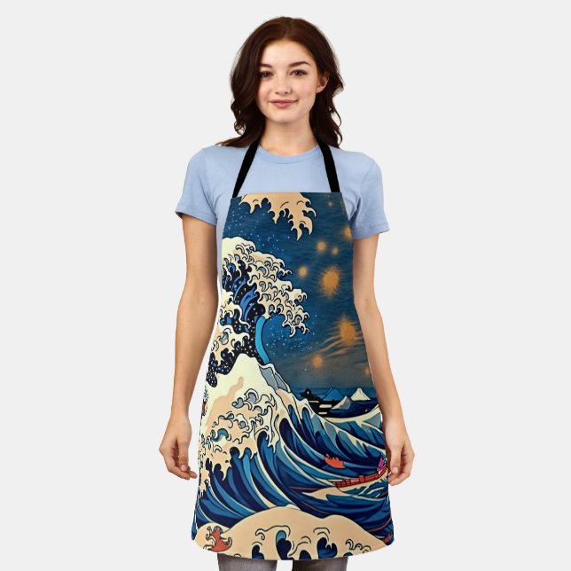 The Great Wave Apron (Worn)
