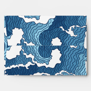 The Great Wave Blue Pattern Envelope