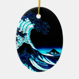 The Great Wave Ceramic Tree Decoration
