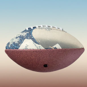 The Great Wave - Japanese art American Football