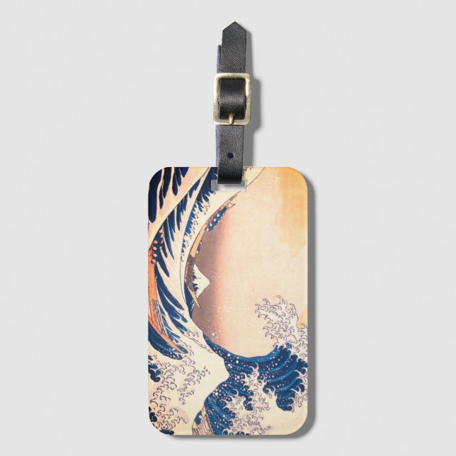 The Great Wave  - Japanese  art   Luggage Tag (Front Vertical)