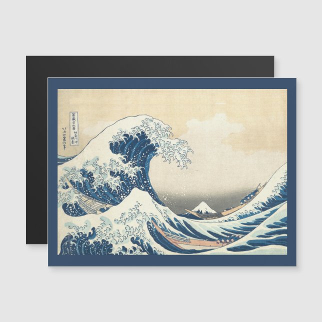 The Great Wave  - Japanese magnetic postcard (Front/Back)