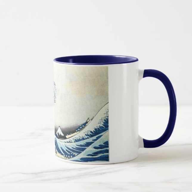 "The Great Wave" Japanese Painting by Hokusai Mug (Right)