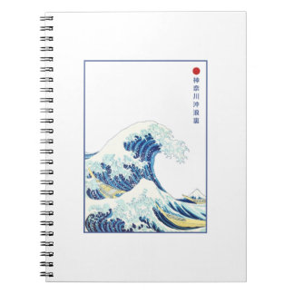 The Great Wave Kanagawa Old Japanese Notebook