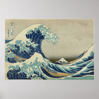 The Great Wave Katsushika 36 Views of Mount Fuji Poster