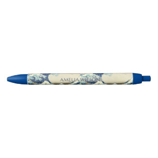 The Great Wave – Katsushika Hokusai – Custom Text Black Ink Pen