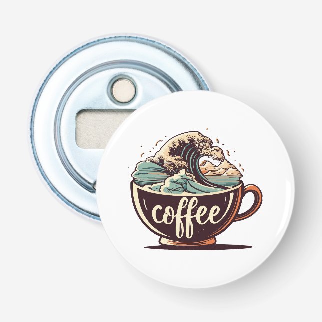 The Great Wave Of Coffee Bottle Opener (Front)