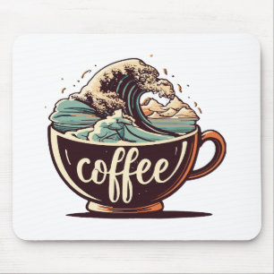 The Great Wave Of Coffee Mouse Mat