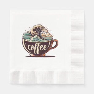 The Great Wave Of Coffee Napkin
