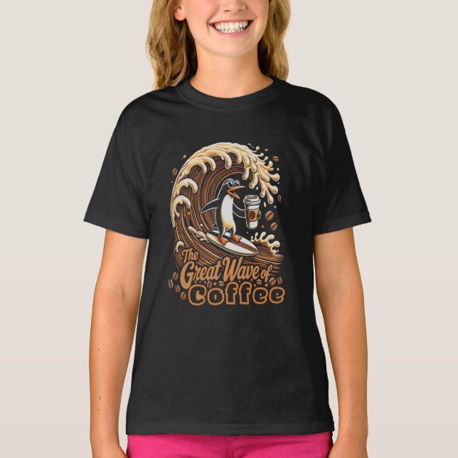 The Great Wave Of Coffee T-Shirt (Front)