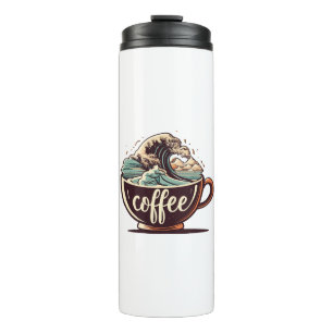 The Great Wave Of Coffee Thermal Tumbler