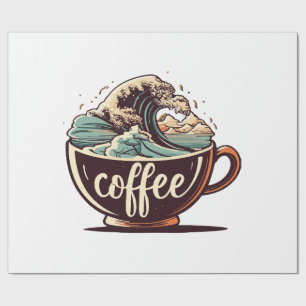 The Great Wave Of Coffee Wrapping Paper
