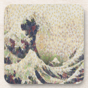 The Great Wave Of Honeydew Melon After Hokusai Coaster