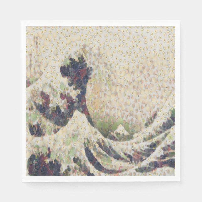 The Great Wave Of Honeydew Melon Fine Art Spoof Napkin (Front)