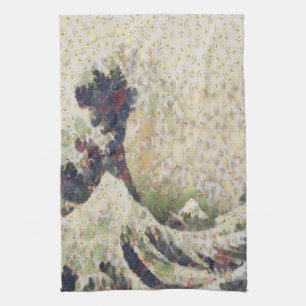 The Great Wave Of Honeydew Melon Fine Art Spoof Tea Towel
