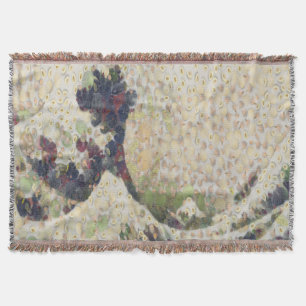 The Great Wave Of Honeydew Melon Fine Art Spoof Throw Blanket