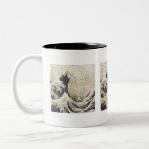 The Great Wave Of Honeydew Melon Fine Art Spoof Two-Tone Coffee Mug