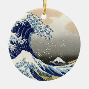 The Great Wave of Kanagawa - Katsushika Hokusai Ceramic Tree Decoration
