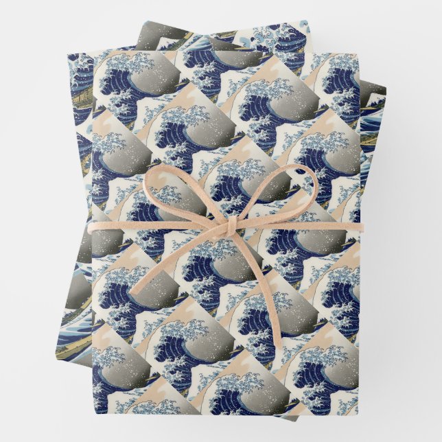 The Great Wave of Kanagawa - Katsushika Hokusai Wrapping Paper Sheet (In situ)