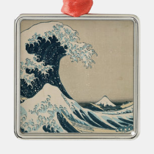 The Great Wave of Kanagawa, Views of Mt. Fuji Metal Tree Decoration