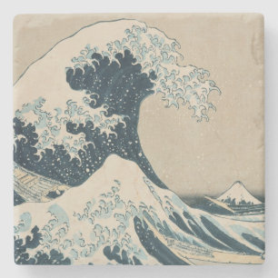 The Great Wave of Kanagawa, Views of Mt. Fuji Stone Coaster