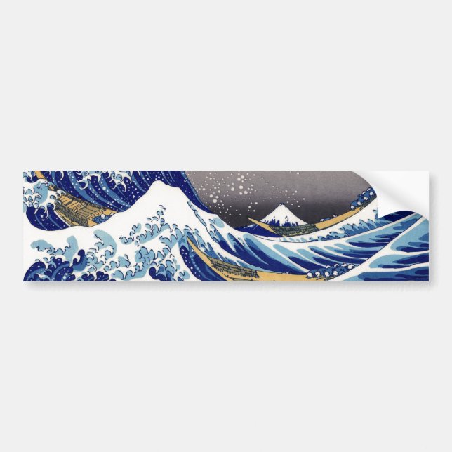 The Great Wave off Kanagawa - 神奈川沖浪裏 Bumper Sticker (Front)