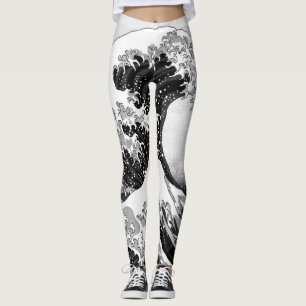 The Great Wave off Kanagawa (神奈川沖浪裏) Leggings