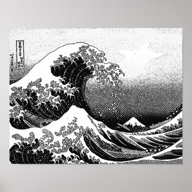 The Great Wave off Kanagawa (神奈川沖浪裏) Poster (Front)
