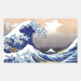 The Great Wave off Kanagawa - 神奈川沖浪裏 Rectangular Sticker