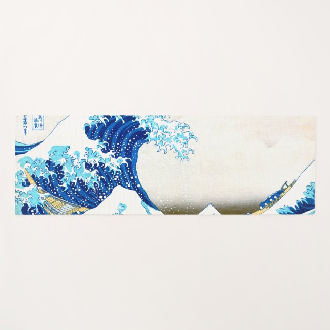 The Great Wave off Kanagawa (神奈川沖浪裏) Yoga Mat (Front (Horizontal))