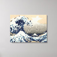 The Great Wave off Kanagawa 8 Bit Pixel Art