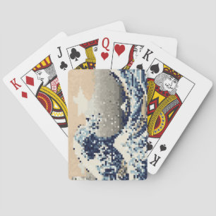 The Great Wave off Kanagawa 8 Bit Pixel Art Playing Cards