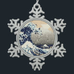 The Great Wave off Kanagawa 8 Bit Pixel Art Snowflake Pewter Christmas Ornament<br><div class="desc">The Great Wave off Kanagawa (神奈川沖浪裏) Vintage 8 Bit Pixel Tsunami Art.

Globe Trotters specialises in idiosyncratic imagery from around the globe. Here you will find unique Greeting Cards,  Postcards,  Posters,  Mousepads and more.</div>