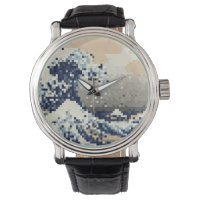 The Great Wave off Kanagawa 8 Bit Pixel Art