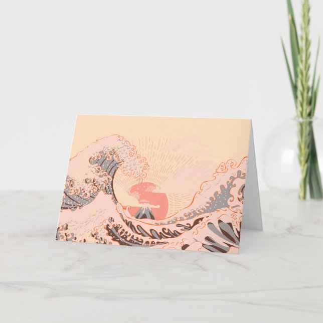The great wave off kanagawa at sunrise card (Front)
