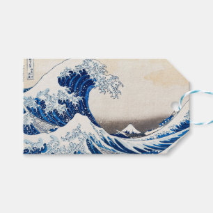 The Great Wave off Kanagawa by Hokusai Art Gift Tags