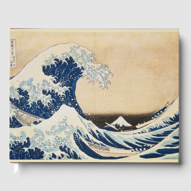 The Great Wave off Kanagawa by Hokusai Guest Book (Front)