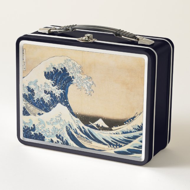 The Great Wave off Kanagawa by Hokusai Metal Lunch Box (Front)
