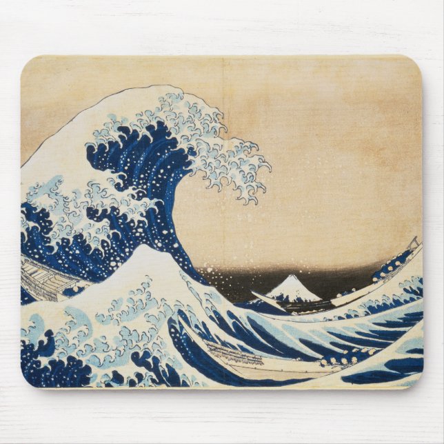 The Great Wave off Kanagawa by Hokusai Mouse Mat (Front)