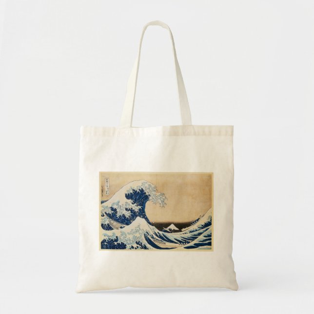 The Great Wave off Kanagawa by Hokusai Tote Bag (Front)