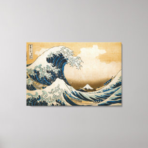 The Great Wave Off Kanagawa by Katsushika Hokusai Canvas Print