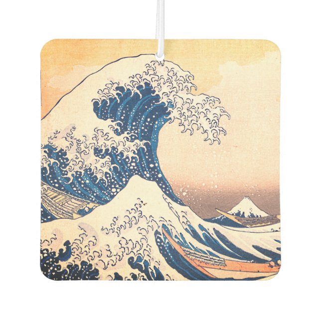 The Great Wave Off Kanagawa Car Air Freshener (Front)